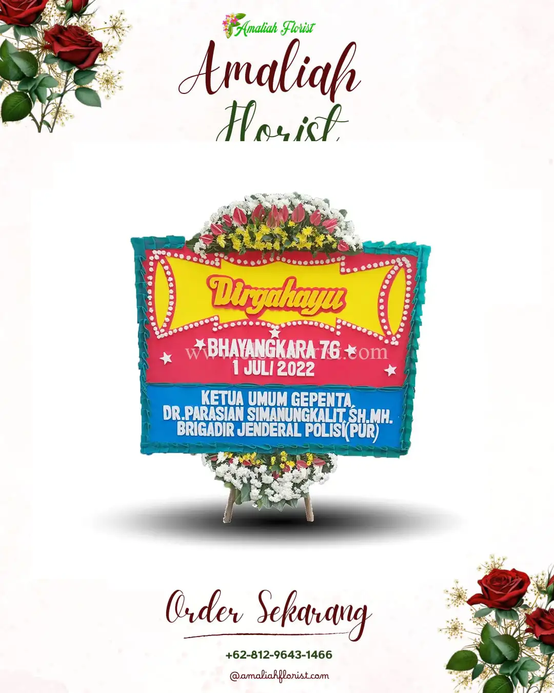 Papan Bunga HUT Ulang Tahun Sumbersari